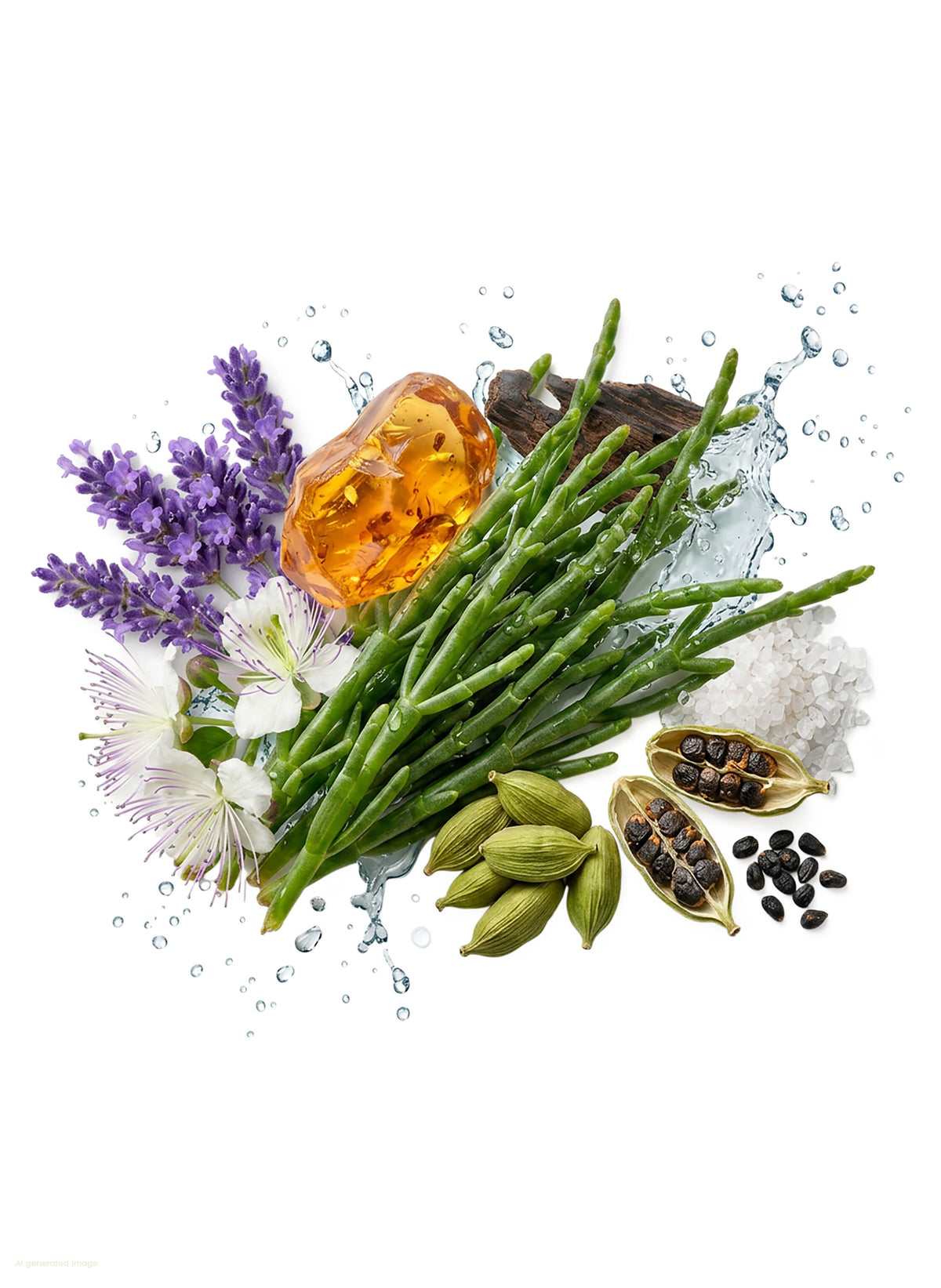 Ertá Alé 2 Azya fragrance ingredients: lavandin, samphire, cardamom, sea salt and ambergris