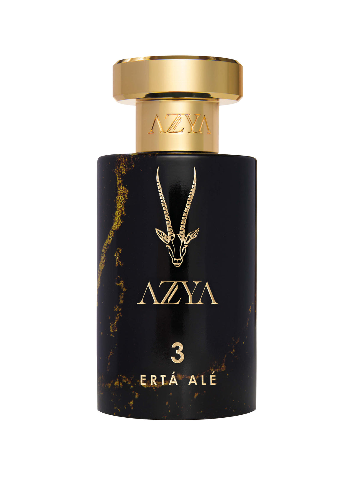 Ertá Alé 3 Azya Extrait de Parfum 100ml black and gold niche perfume bottle