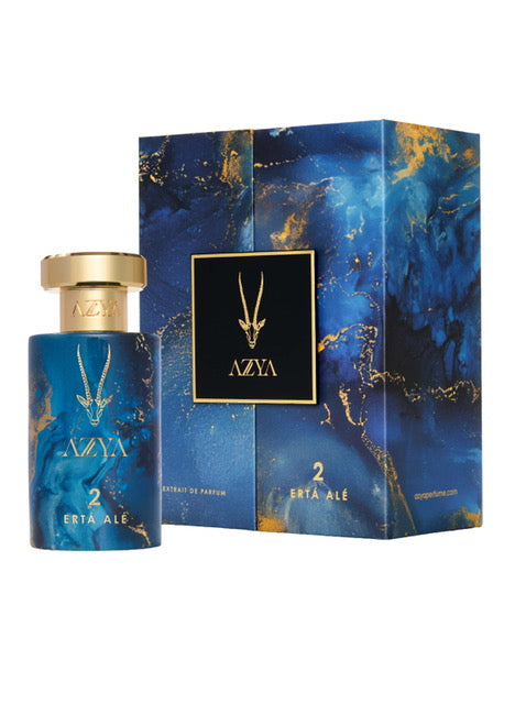 Ertá Alé 2 Azya perfume bottle with blue marble gift box
