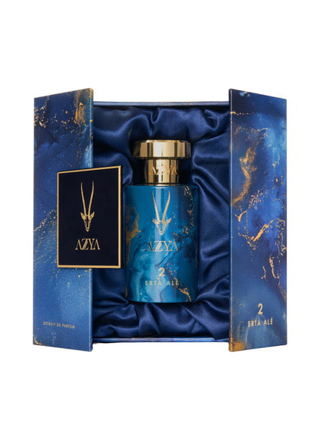 Ertá Alé 2 Azya open gift box with navy satin lining